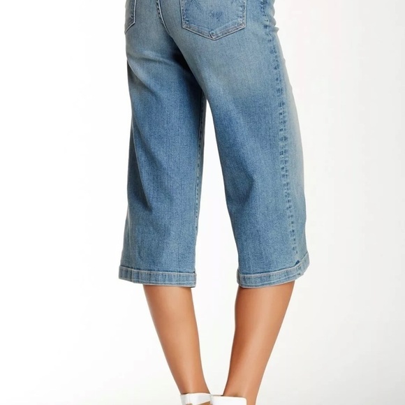 MCGUIRE Jeans Bessette Cropped Wide Leg Culotte Jean size 26 Blue - Picture 3 of 10